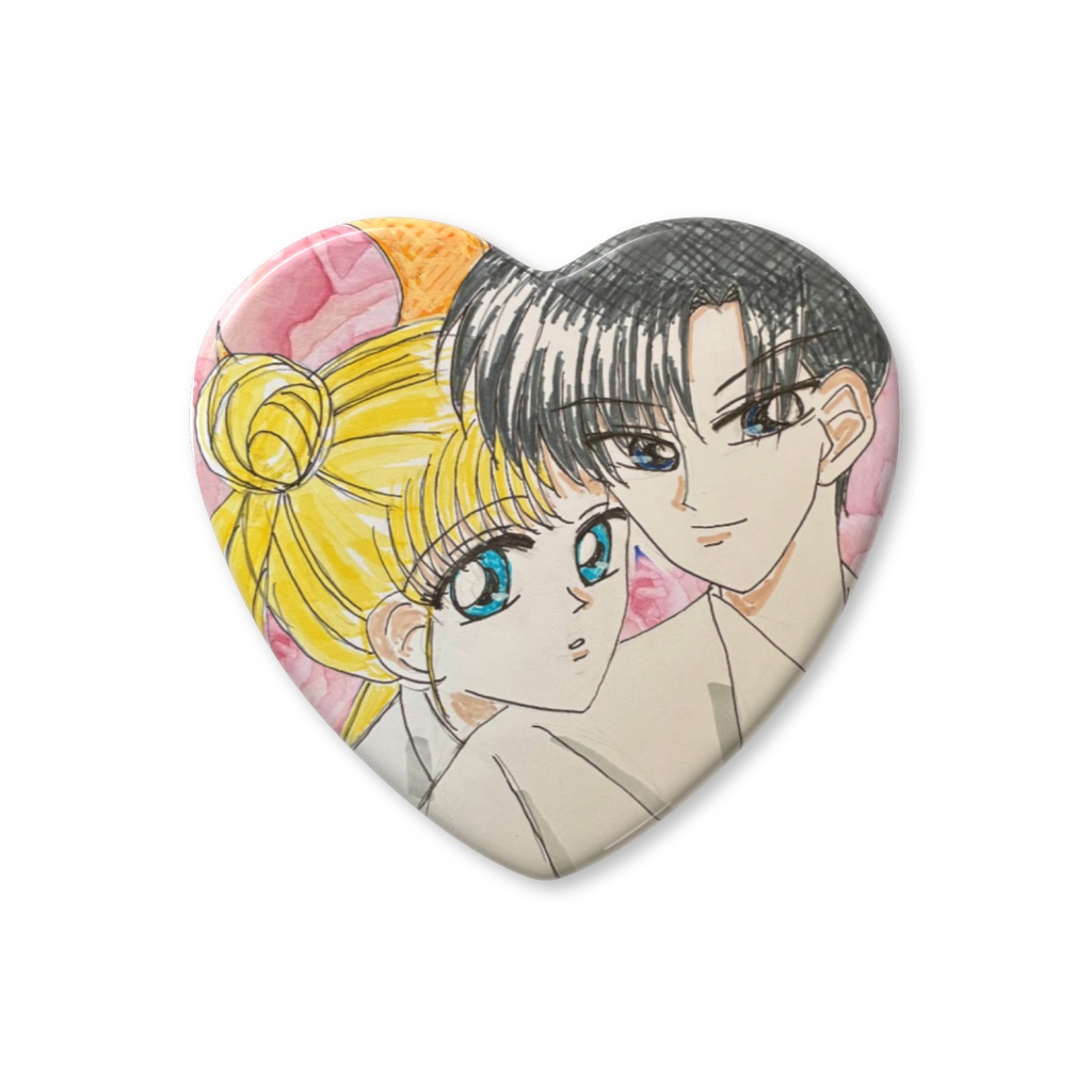 セーラームーンハート缶バッジ