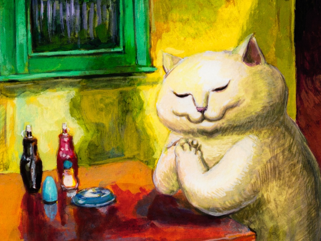 複製原画「ある映画作品へのオマージュ」額なし・直筆サイン入り