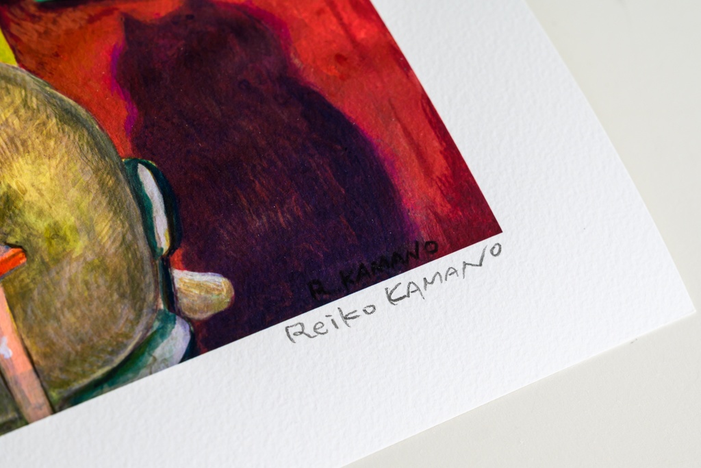 複製原画「ある映画作品へのオマージュ」額なし・直筆サイン入り