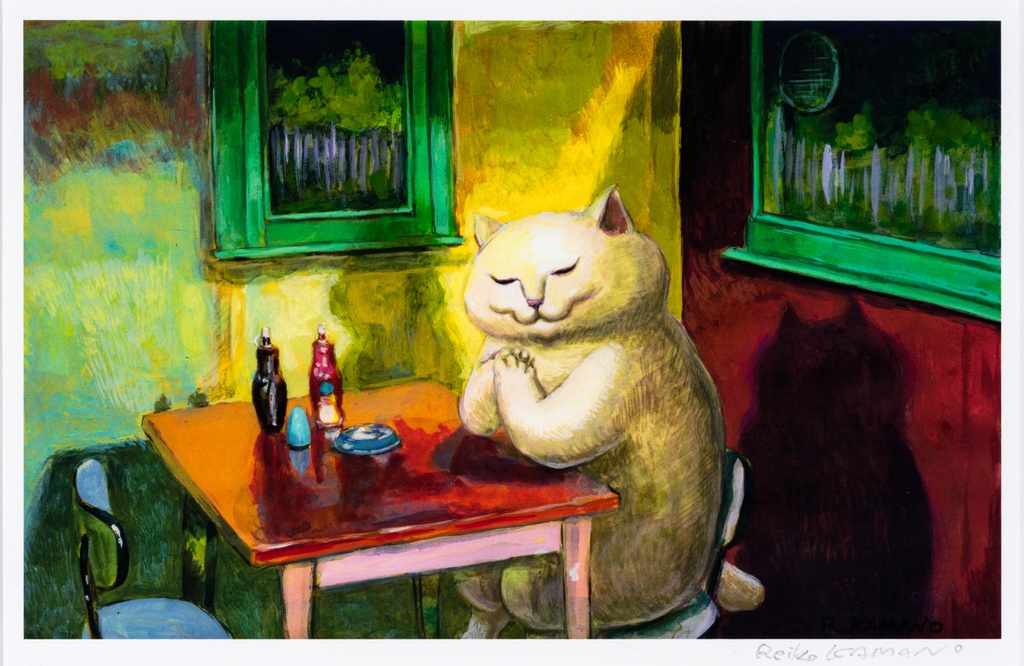 複製原画「ある映画作品へのオマージュ」額なし・直筆サイン入り