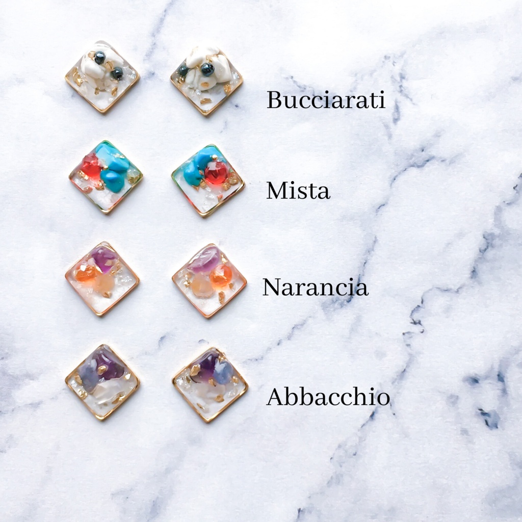 護衛チームイメージピアス/イヤリング ブチャラティ/ナランチャ/ミスタ/アバッキオ