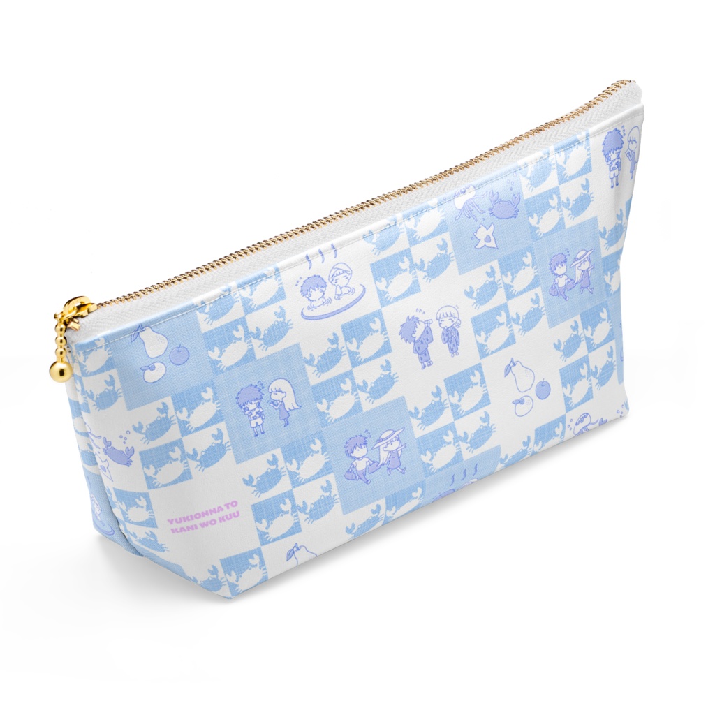 デザインポーチ青/ラベンダー