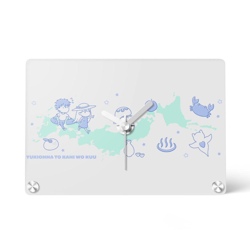 オリジナルデザインクロック/ブルー/ピンク