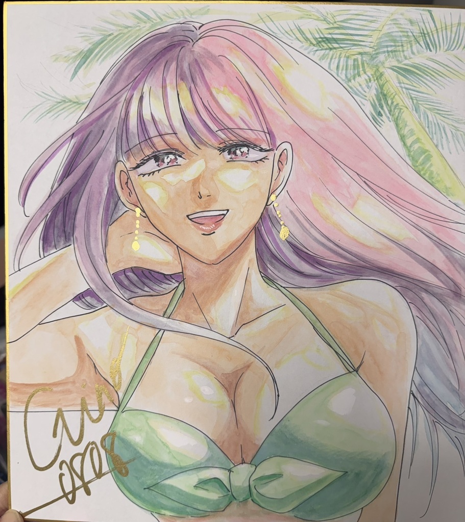 サイン色紙「水着５」