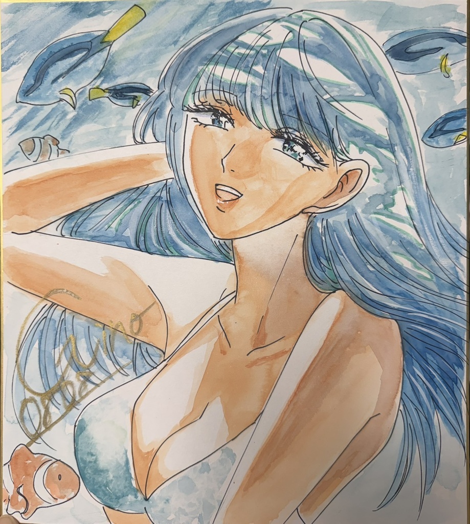 サイン色紙「水着６」