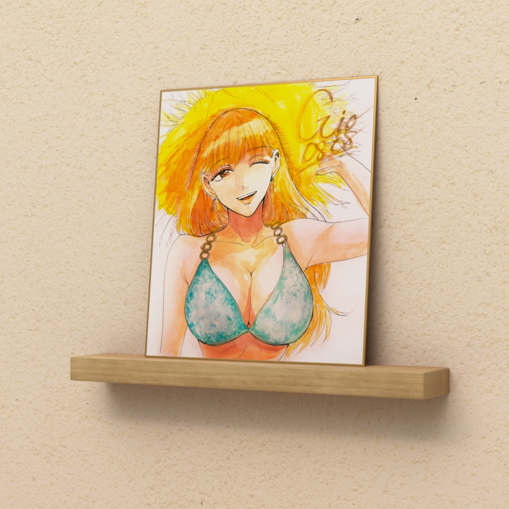 傑作色紙複製品「麦わら帽子02」