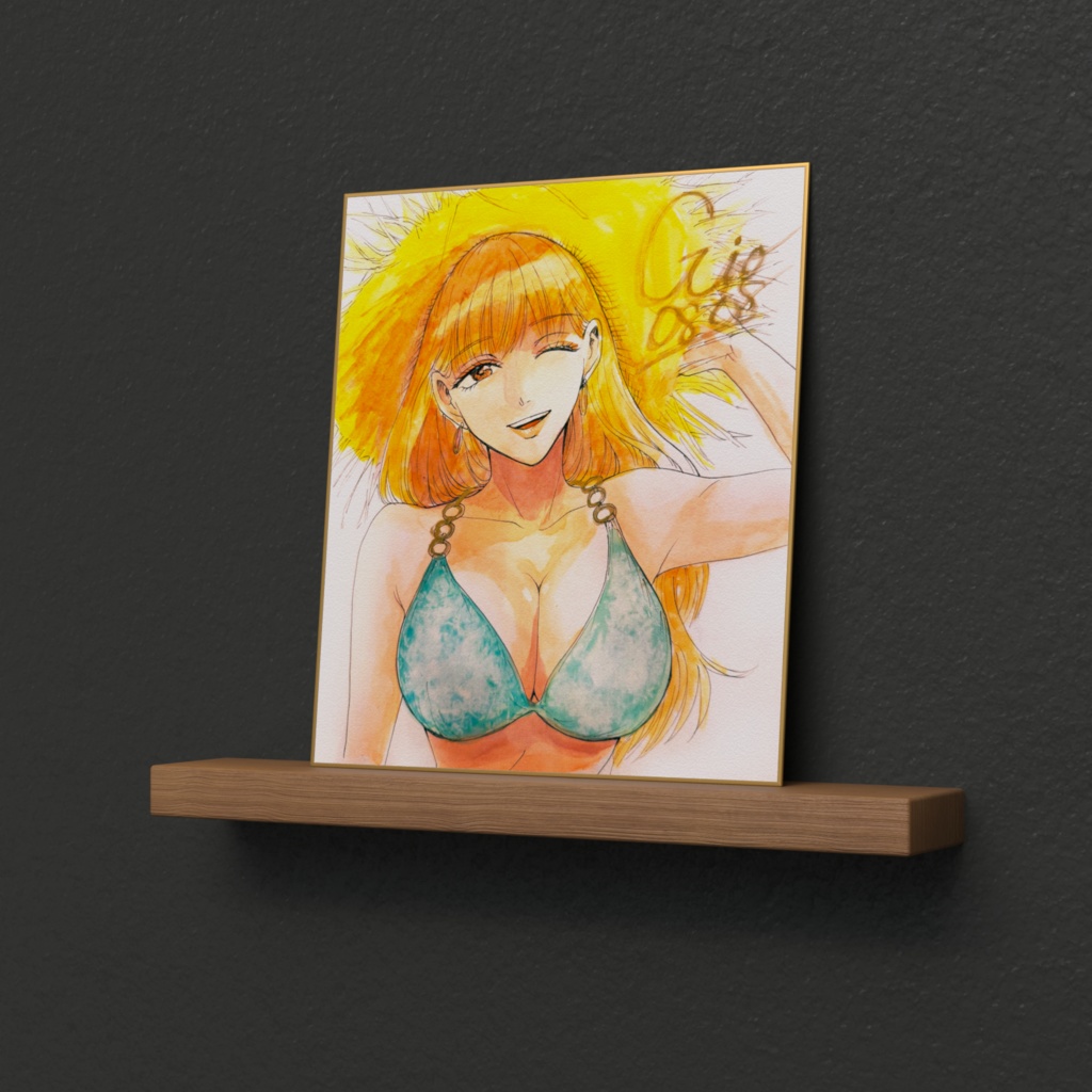 傑作色紙複製品「麦わら帽子02」