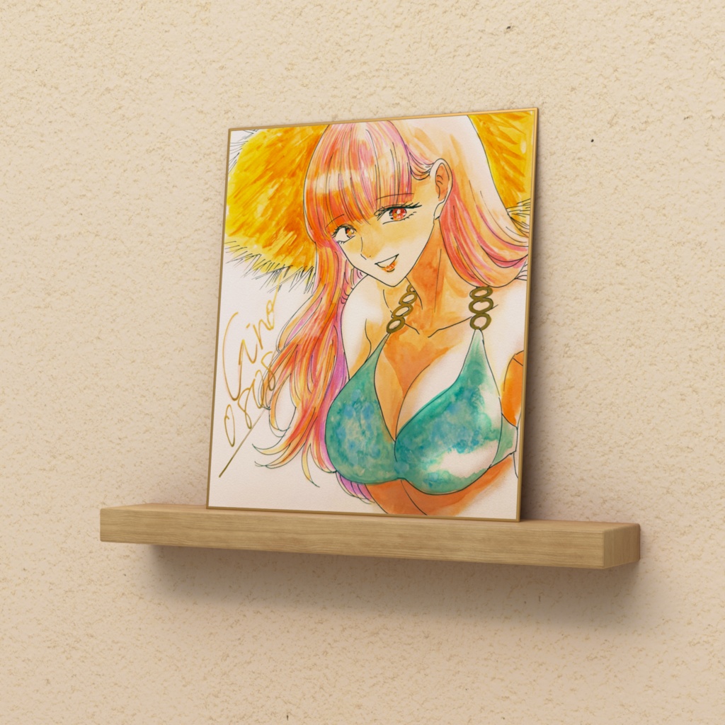 傑作色紙複製品「麦わら帽子01」