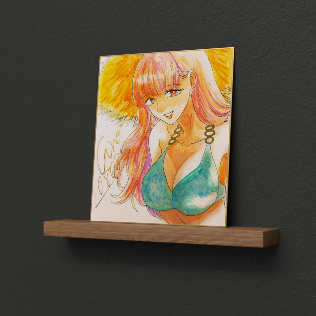 傑作色紙複製品「麦わら帽子01」