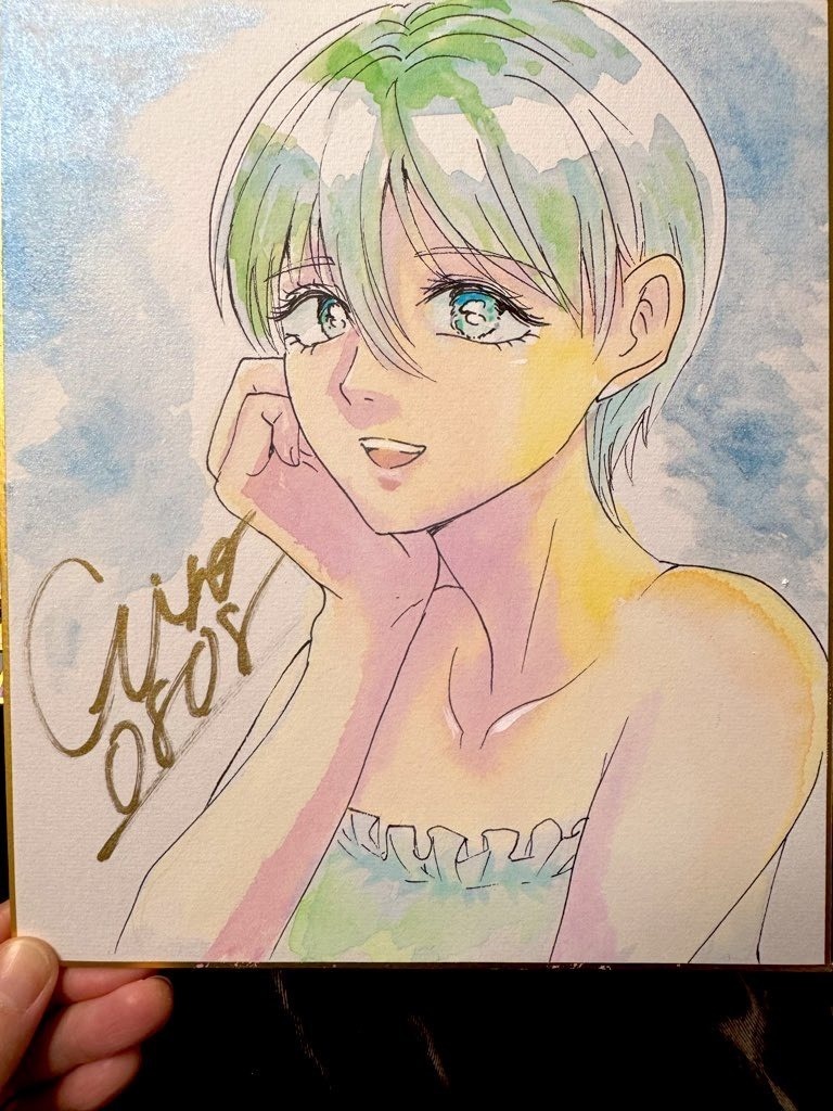 サイン色紙（中）「美加０１」