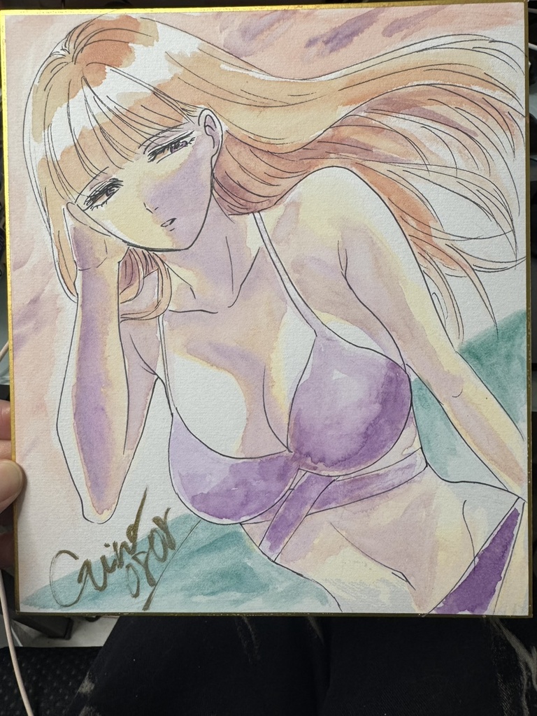 サイン色紙（中）「サンセット02」