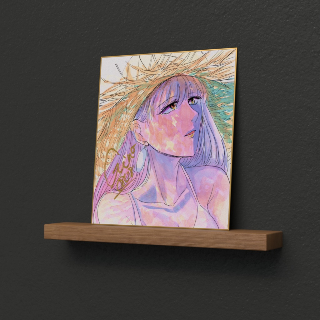 傑作色紙複製品「麦わら帽子02」