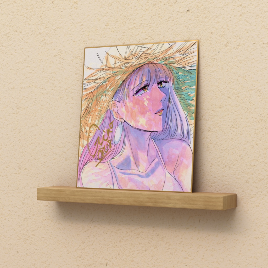 傑作色紙複製品「麦わら帽子02」