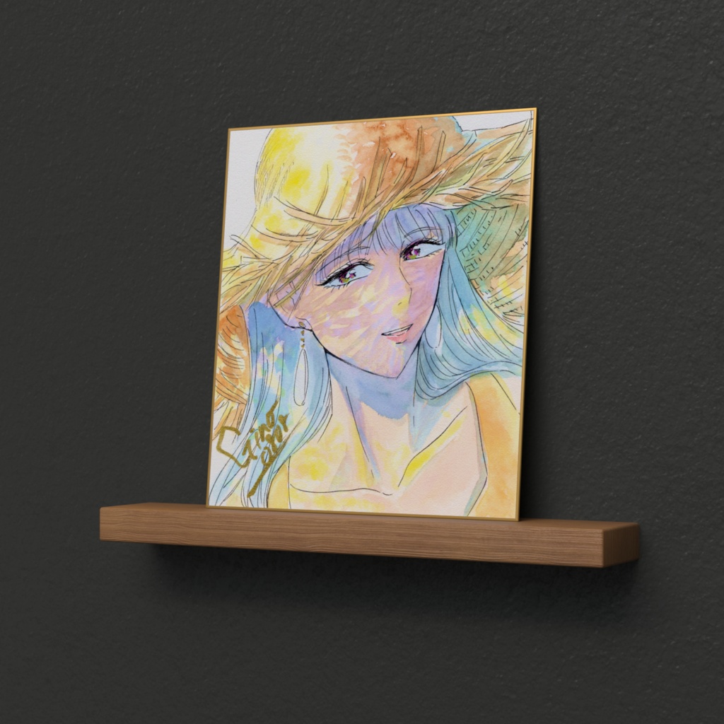 傑作色紙複製品「麦わら帽子01」