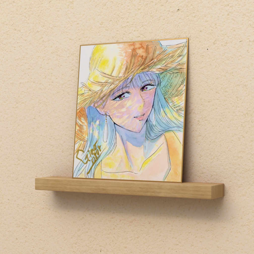 傑作色紙複製品「麦わら帽子01」