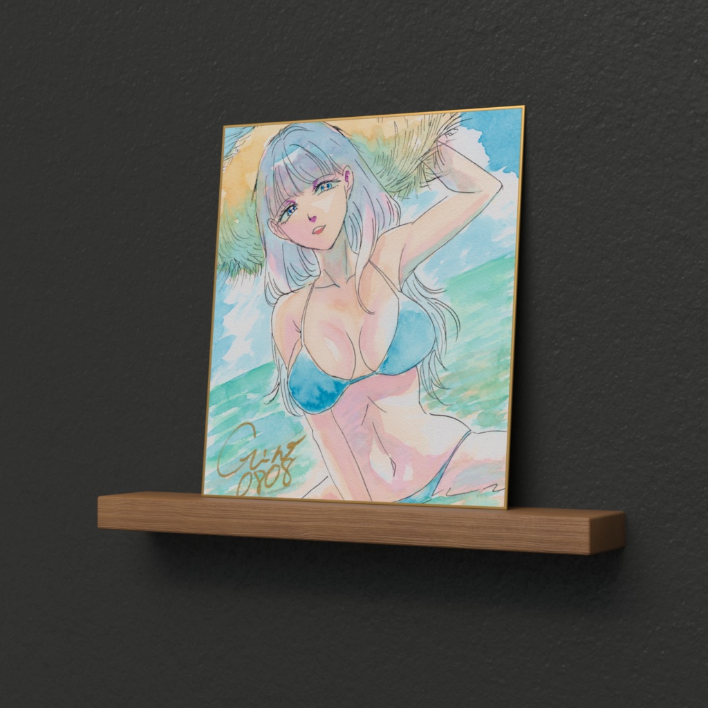 傑作色紙複製品「麦わら帽子04」