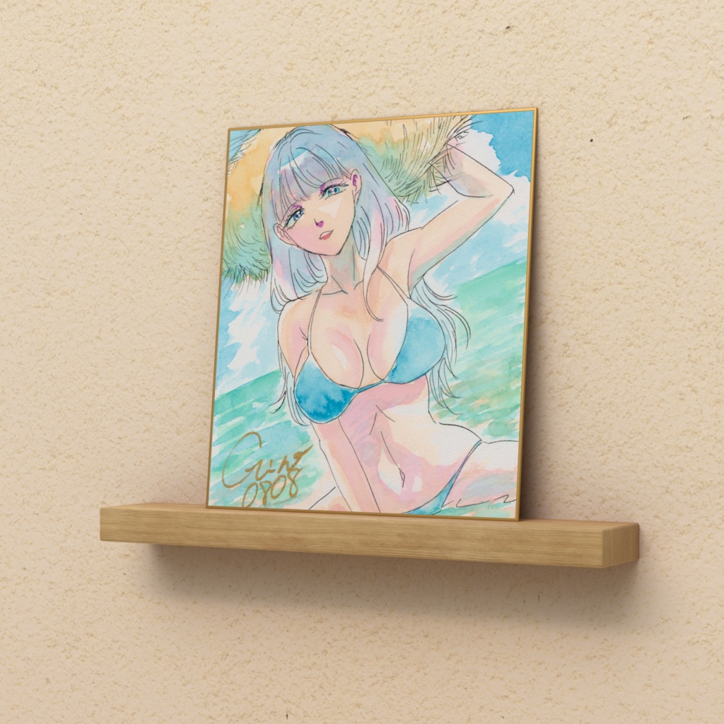 傑作色紙複製品「麦わら帽子04」