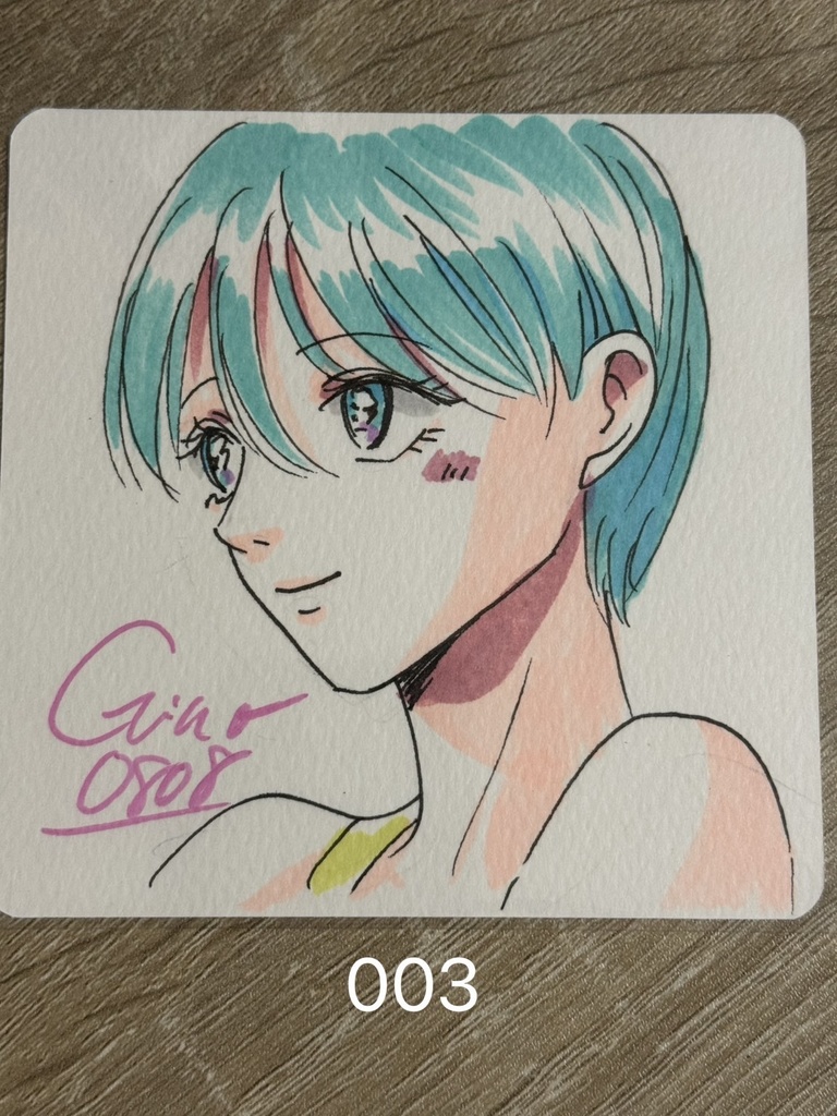 テスト販売10×10直筆ミニキャラカードNo.001〜020