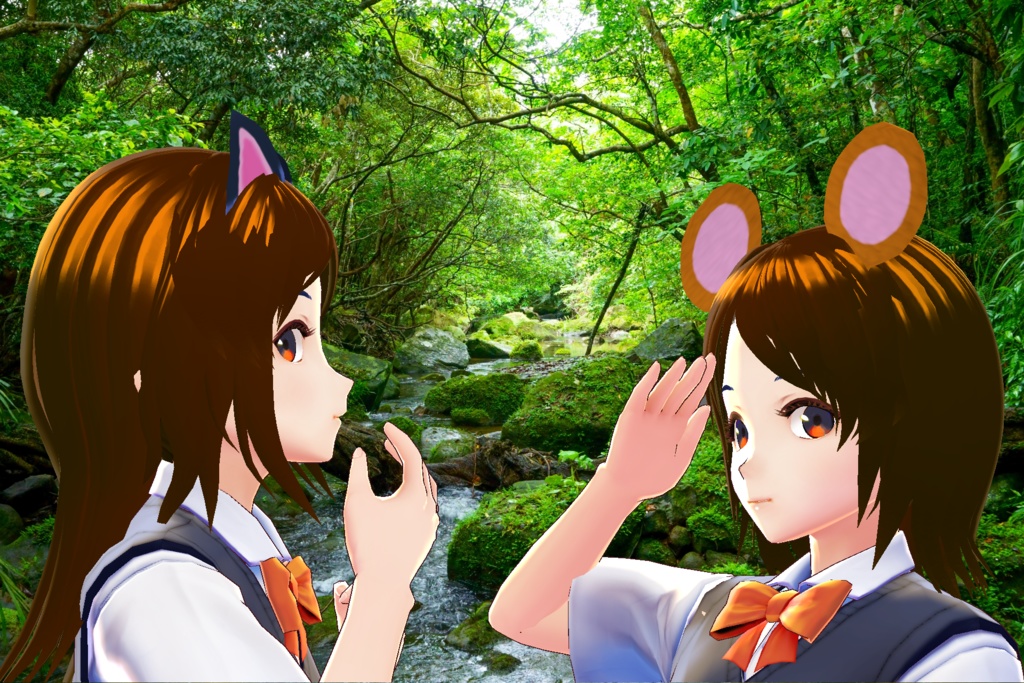 Vroid用ヘアープリセット(ウサ耳、クマ耳、ネコ耳、ツノ)