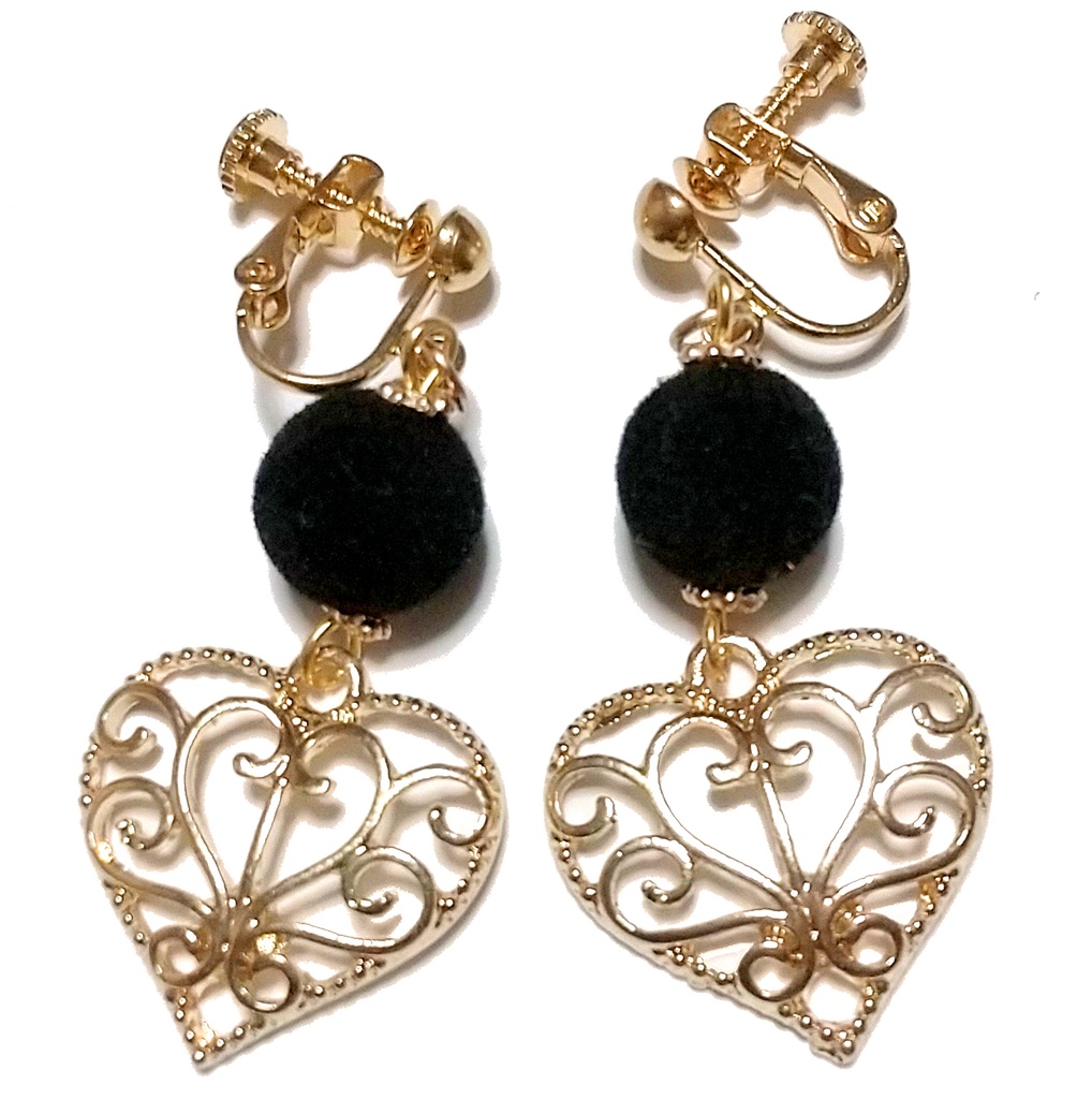 フロッキー＆ハートのイヤリング・ピアス　ローimage