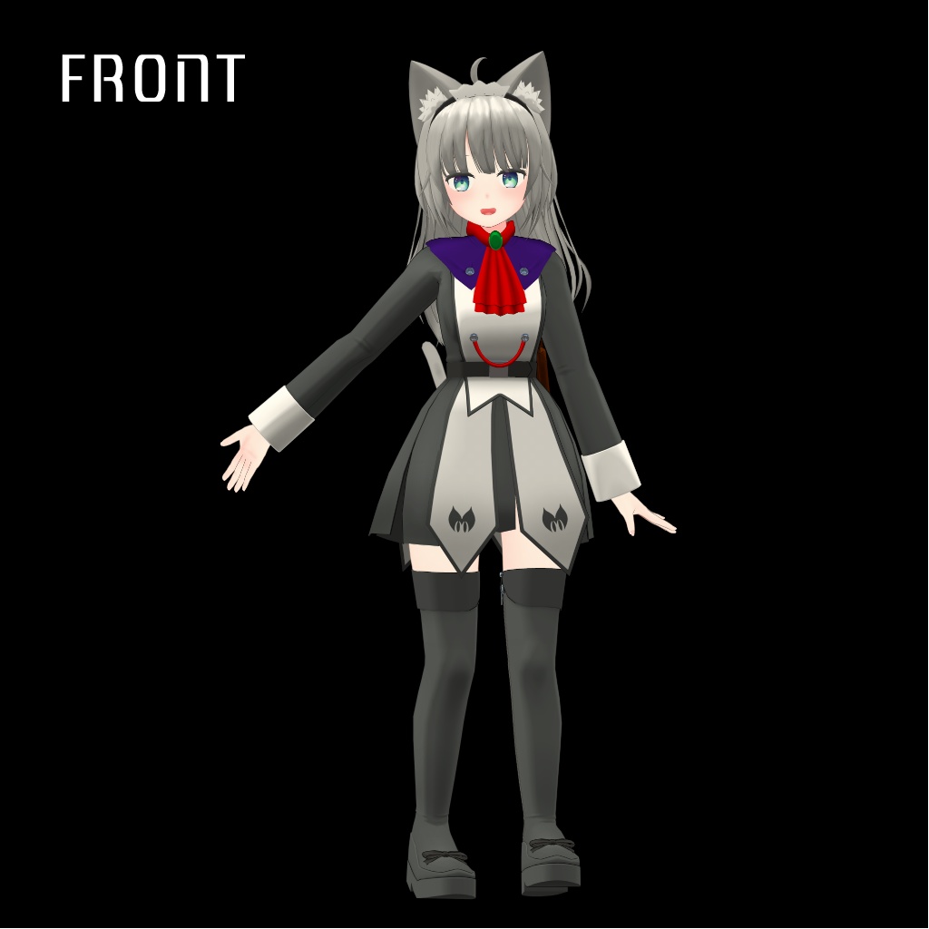 (サポート終了) (SDK3非対応)(PhysBone非対応) オリジナル3Dモデル「ユノンRE」-Yunon Remake v2.0