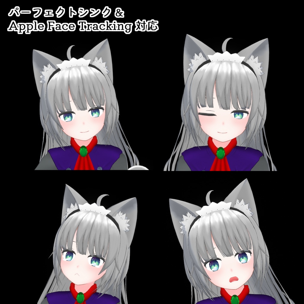 (サポート終了) (SDK3非対応)(PhysBone非対応) オリジナル3Dモデル「ユノンRE」-Yunon Remake v2.0