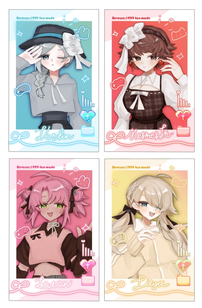 【リバース:1999二次創作】チェキ風カードセット
