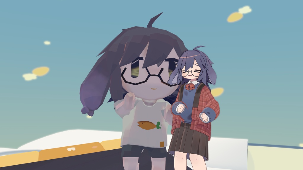 手作りうささきの置物【アバター付き】