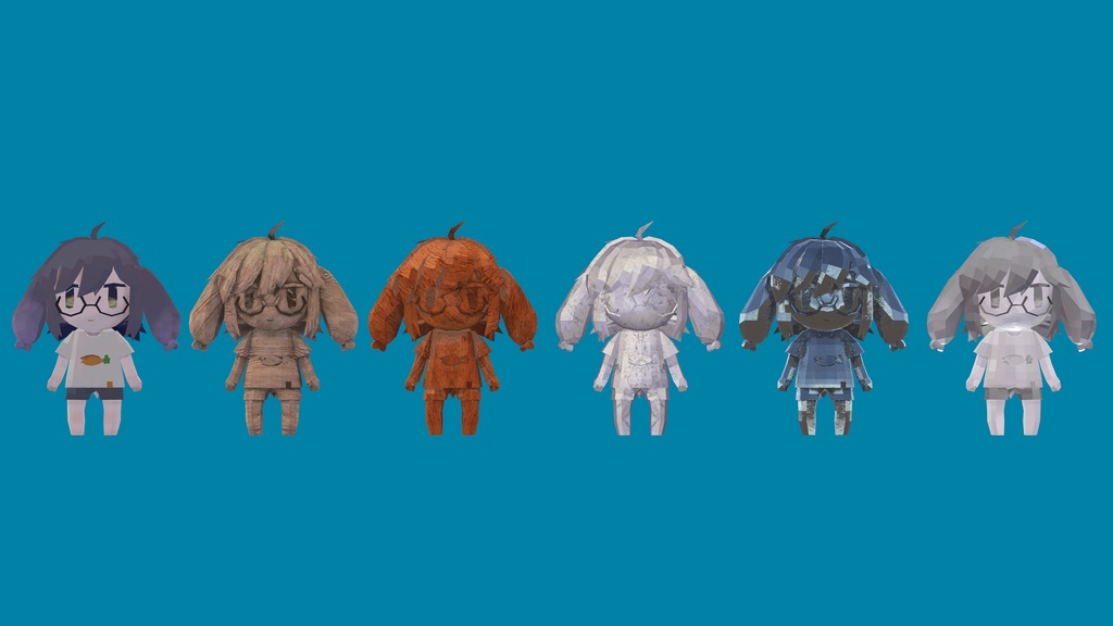 手作りうささきの置物【アバター付き】