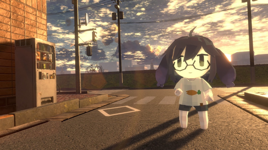 手作りうささきの置物【アバター付き】