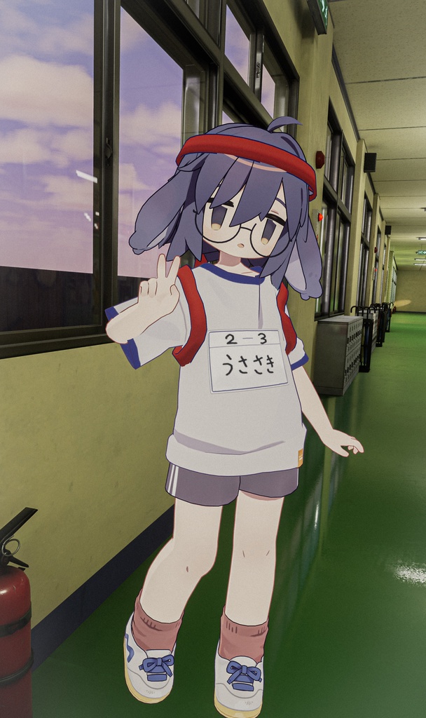 ハチマキとたすき【 うささき用体操着化テクスチャ付き 】