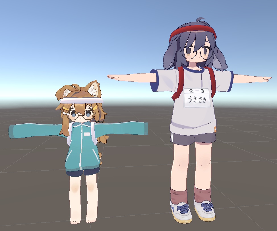 ハチマキとたすき【 うささき用体操着化テクスチャ付き 】