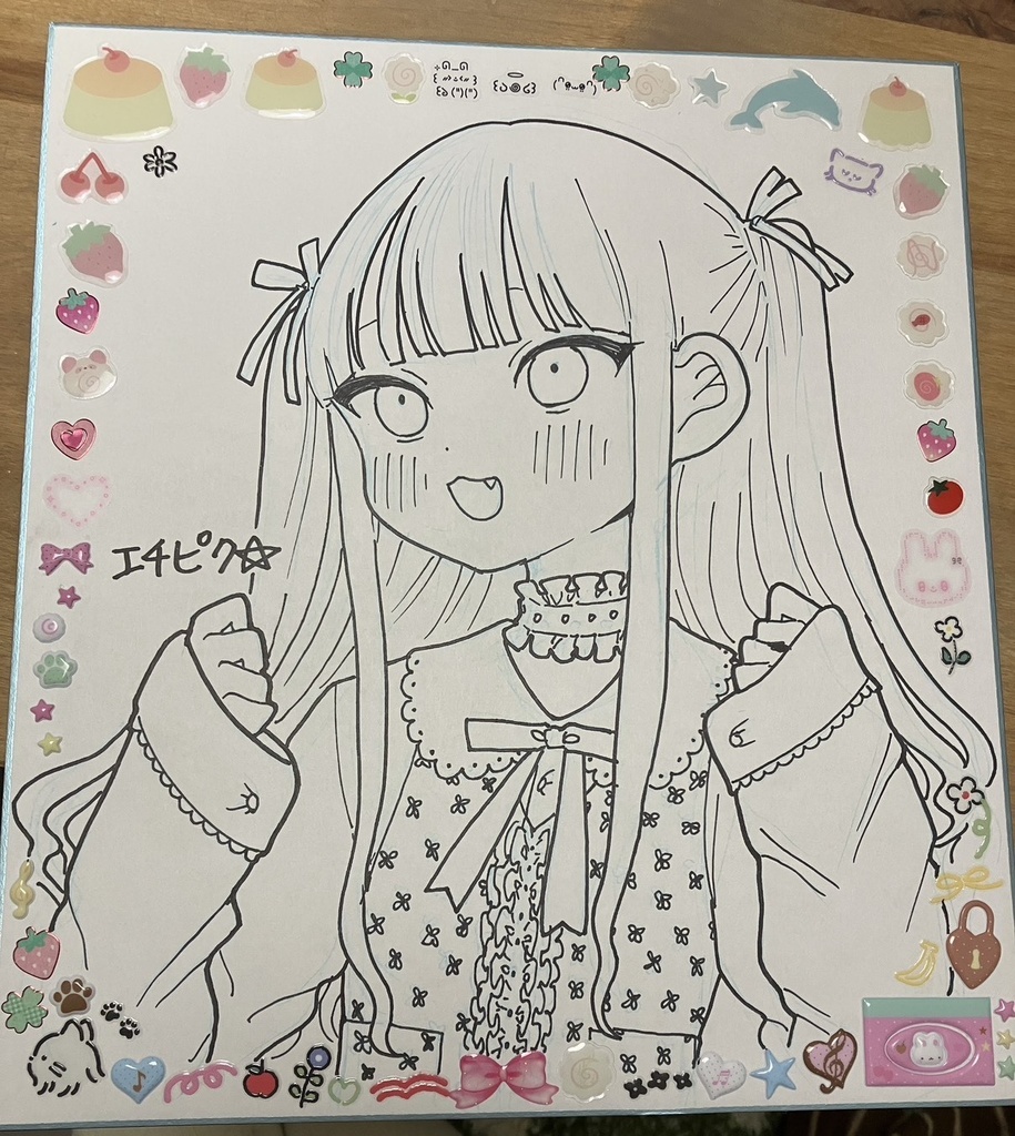 デコ色紙大　ゆいかちゃん