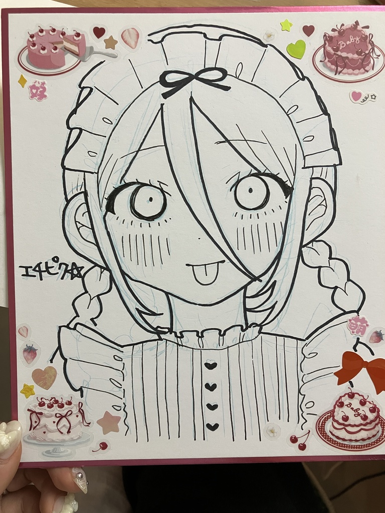デコ色紙中　メイド植原
