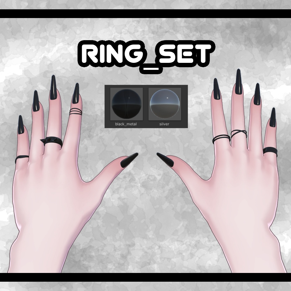 (スクエアネイル追加!!)導入簡単ラシューシャ専用『Nail_tip&Ring』