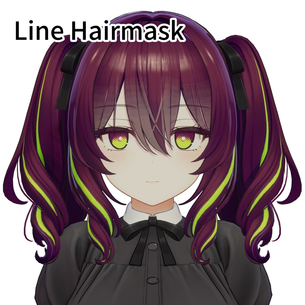 【ミルティナ専用】Halftone Gradation Hairmask【VRChat向け】