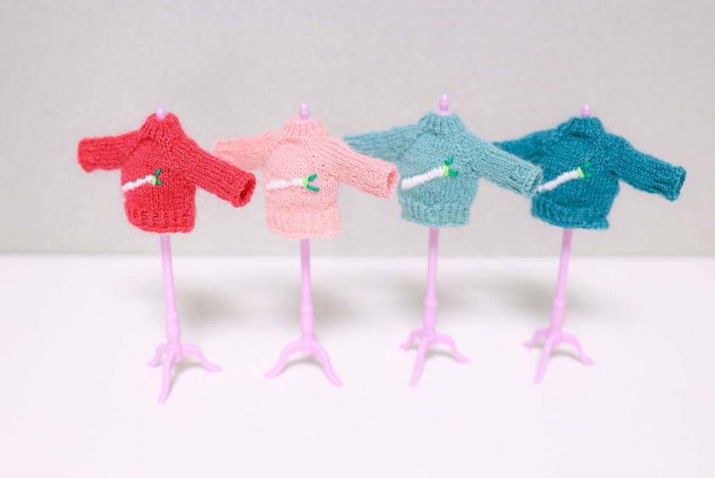 ねぎ刺繍セーター(全4カラー)