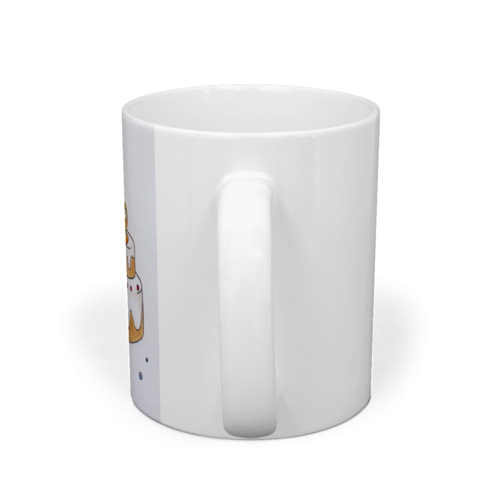 ケーキによじ登る玄武