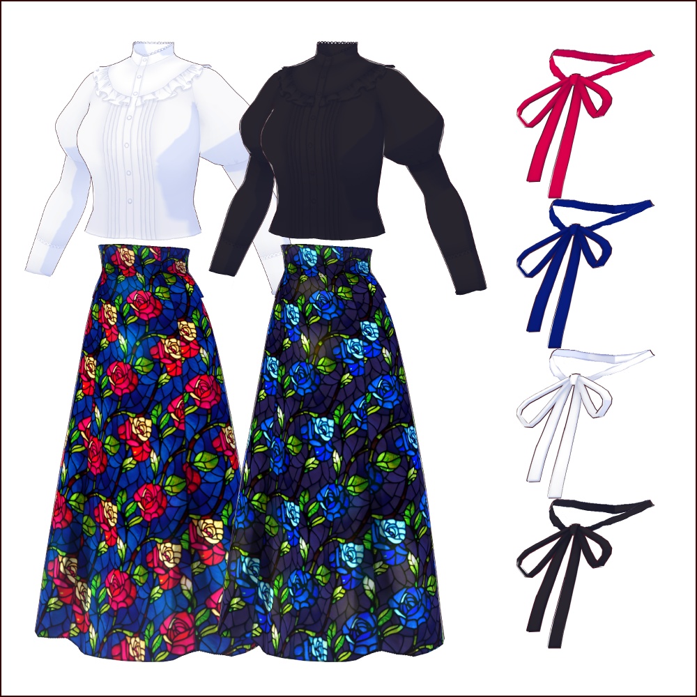 【#VRoid】ステンドグラススカート/Stained-glass skirt