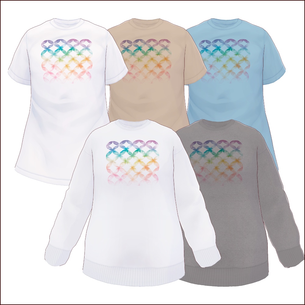 【無料 #VRoid】水彩七宝トップス/Suisai-ShippoTops