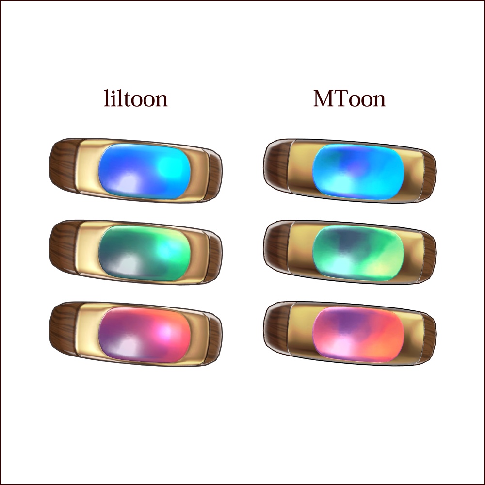 【無料 VRChat/VRM想定】異素材ミックスバングル/Mix Material Bangle