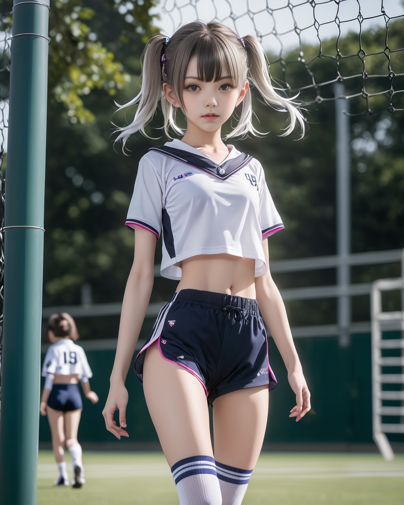 スポーツショーツを着た少女600枚 600 Sports girls in shorts - AI Generated