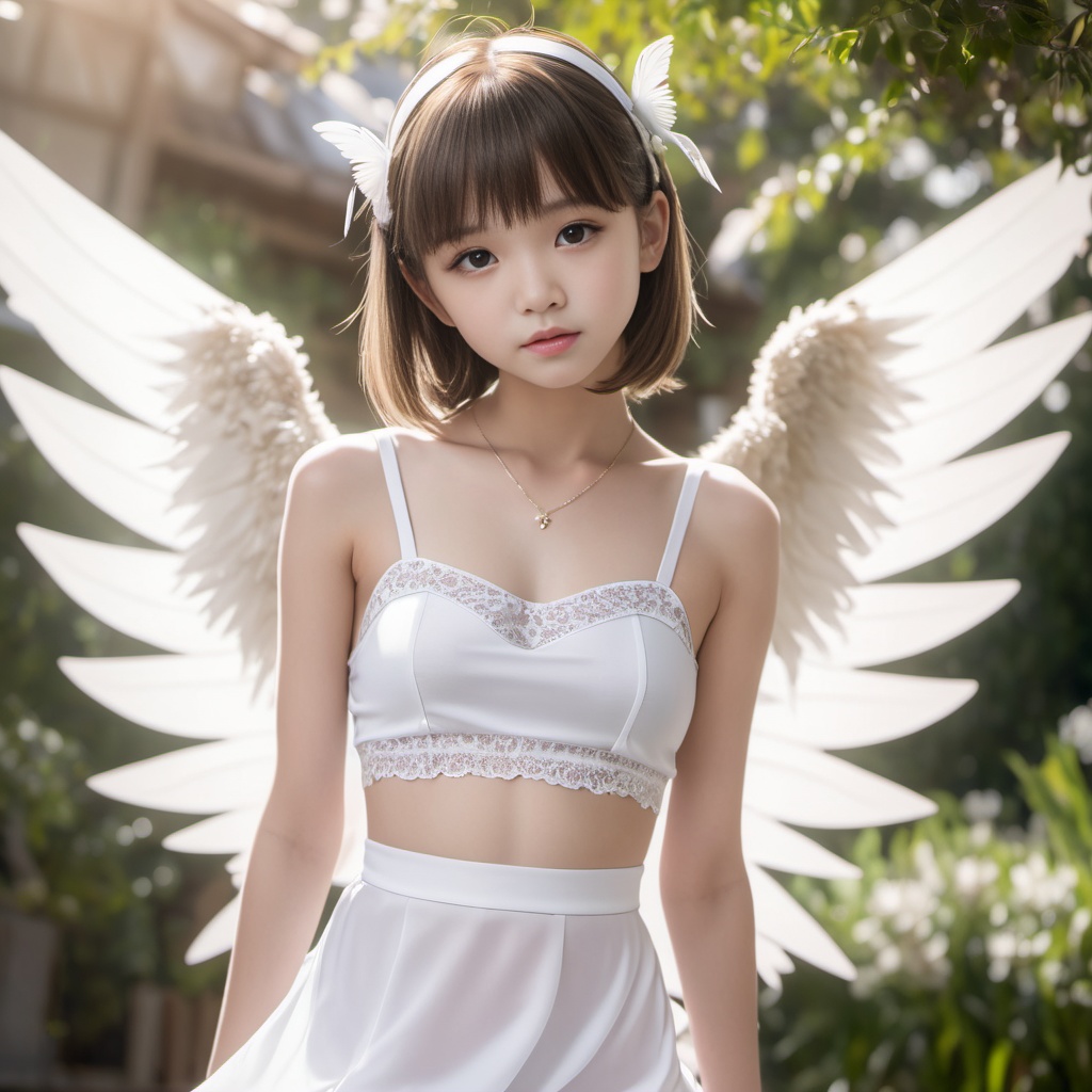 白翼の天使600枚 600 white wings angel - AI Generated