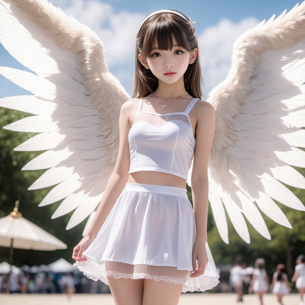 白翼の天使600枚 600 white wings angel - AI Generated