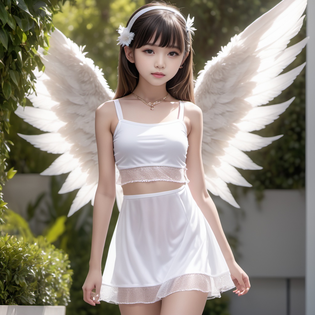 白翼の天使600枚 600 white wings angel - AI Generated