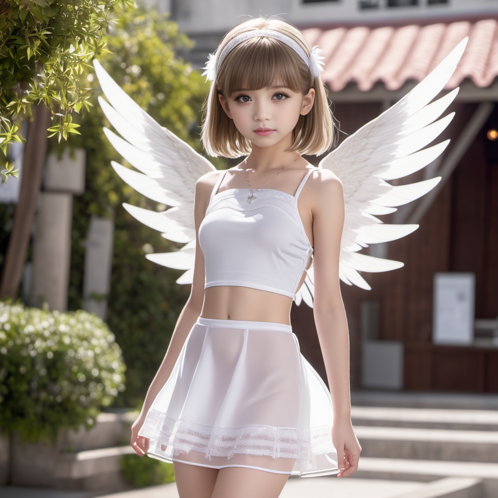 白翼の天使600枚 600 white wings angel - AI Generated