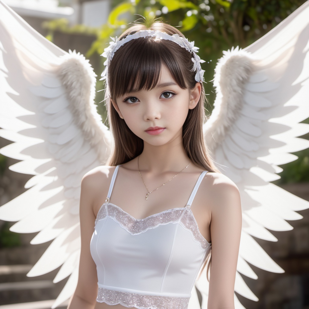 白翼の天使600枚 600 white wings angel - AI Generated