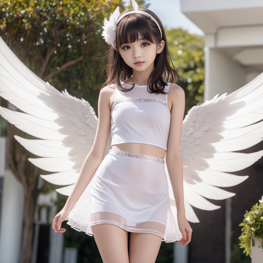 白翼の天使600枚 600 white wings angel - AI Generated