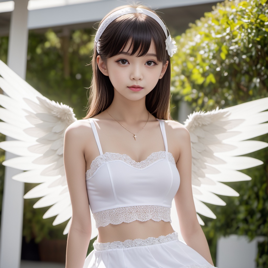 白翼の天使600枚 600 white wings angel - AI Generated
