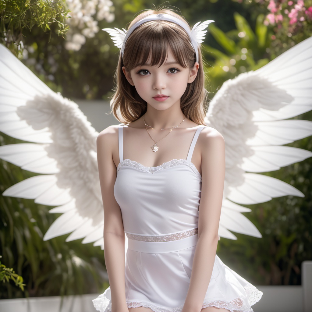 白翼の天使600枚 600 white wings angel - AI Generated
